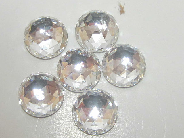 8mm CRYSTAL ROSE CUT FLAT BACK STAR BRIGHT Rhinestones