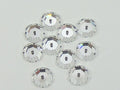 18 pcs. 30ss (6mm) CRYSTAL (viva) ROUND SEW ON  FLAT BACK PRECIOSA Rhinestones