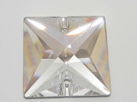 4 pcs. 22mm CRY SQUARE SEW ON FLAT BACK European Rhinestones