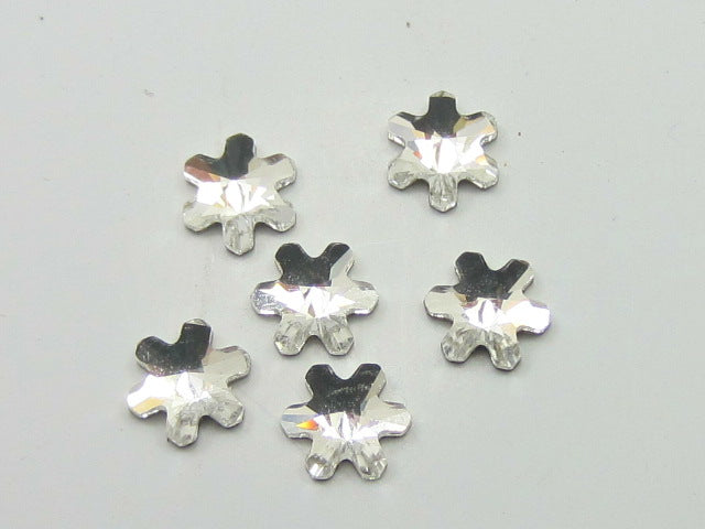 72 pcs. 5mm SNOWFLAKE CRYSTAL FLAT BACK European Rhinestones