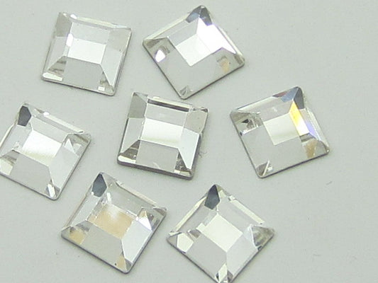 6mm CRYSTAL SQUARE FLAT BACK SWAROVSKI Rhinestones. 24pcs.