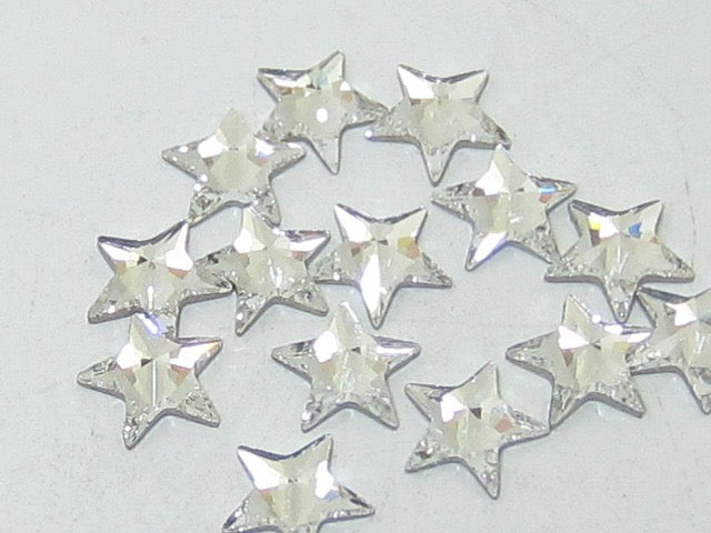 12 pcs. 5mm STARS CRYSTAL FLAT BACK European Rhinestones