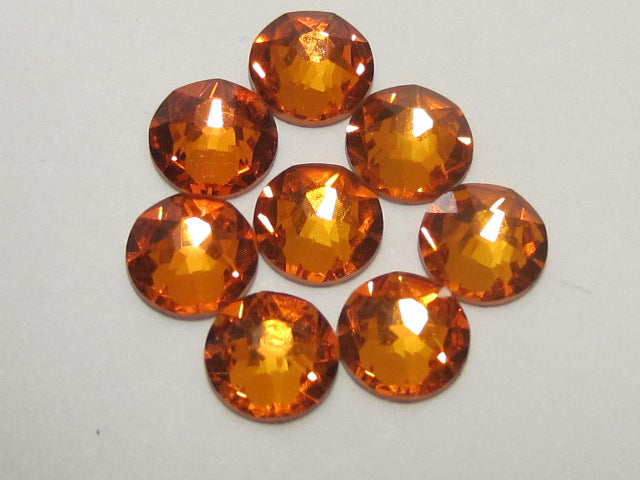 20ss DARK ORANGE FLAT BACK STAR BRIGHT Rhinestones