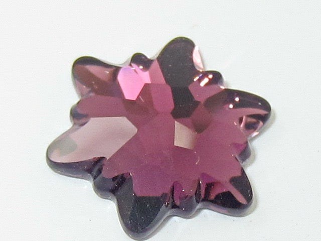 4 pcs. 14mm EDELWEISS AMETHYST FLAT BACK FLATBACK European Rhinestones