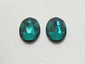 12 Pcs OVAL 8X6mm EMERALD FLAT BACK BRILLIANCE Rhinestones