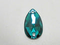 4 pcs. 18X10.5mm PEAR EMERALD SEW ON FLAT BACK STAR BRIGHT Rhinestones