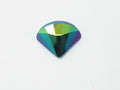 12 Pcs. 6mm FAN SCARABAEUS GREEN FLAT BACK European Rhinestones