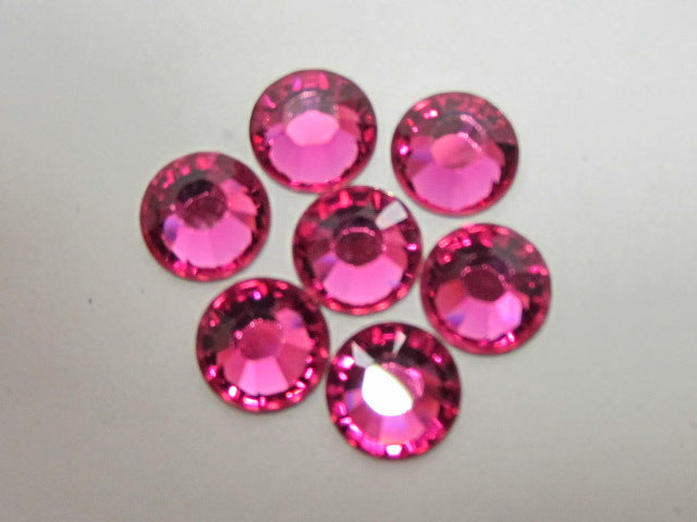 7ss FUCHSIA FLAT BACK European Rhinestones 1gr.