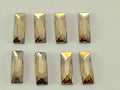 12 Pcs.15x5mm COSMIC BAGUETTE  GOLDEN SHADOW HOTFIX European Rhinestones