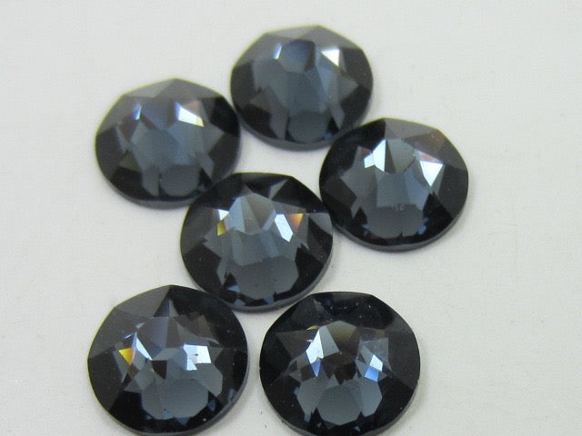 30ss GRAPHITE  HOT FIX STAR BRIGHT Rhinestones 18pcs.