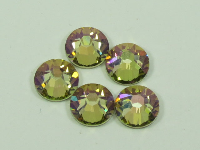 7ss GREEN LUMINOUS FLAT BACK European Rhinestones 1gr.