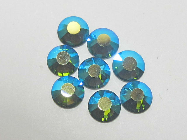 20ss GREEN TURMALINE AB (viva) FLAT BACK PRECIOSA  Rhinestones 72pcs