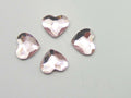 12 Pcs. HEART 6mm ROSALINE (pink) FLAT BACK European Rhinestones