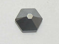 12pcs. 5.5mm JET HEMATITE ( maxima) HEXAGON FLAT BACK PRECIOSA Rhinestones