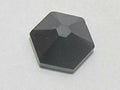 12pcs. 5.5mm JET ( maxima) HEXAGON FLAT BACK PRECIOSA Rhinestones