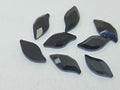 12 Pcs 10x5mm DIAMOND LEAF JET HOT FIX European Rhinestones