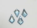12 pcs. KITE 8.6X5.6mm AQUAMARINE FLAT BACK European Rhinestones