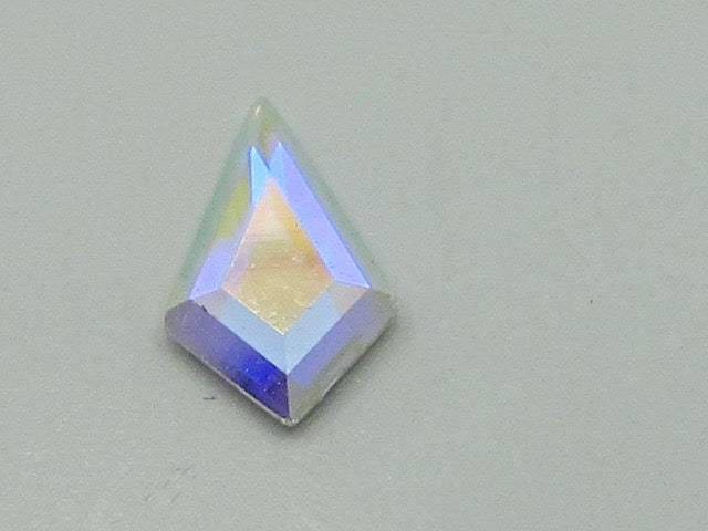6 Pcs 12.9X8.3mm KITE CRYSTAL AB FLAT BACK STAR BRIGHT Rhinestones