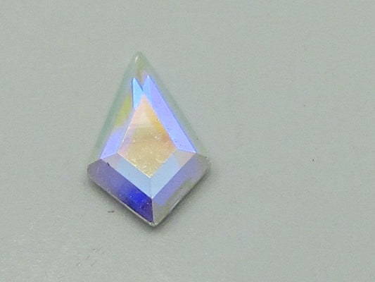 6 Pcs 12.9X8.3mm KITE CRYSTAL AB FLAT BACK STAR BRIGHT Rhinestones