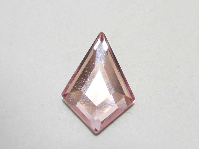 12 pcs. KITE 6.4x4.2 LIGHT ROSE STAR BRIGHT FLAT BACK Rhinestones