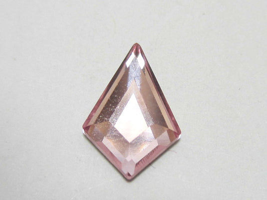12 Pcs. KITE 8.6X.5.6mm LIGHT ROSE  FLAT BACK STAR BRIGHT Rhinestones