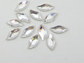 12 Pcs 10x5mm DIAMOND LEAF CRYSTAL FLATBACK European Rhinestones