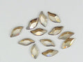 12 Pcs 10x5mm DIAMOND LEAF GOLDEN SHADOW FLAT BACK European Rhinestones
