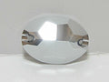 2 Pcs.  24X17mm OVAL LIGHT CHROME SEW ON STAR BRIGHT Rhinestone