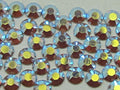 12ss LT. GRAY OPAL AB FLAT BACK European Rhinestones 1gr