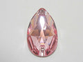 4 pcs. 28X17mm PEAR LT. ROSE SEW ON  FLAT BACK STAR BGRTIGHT Rhinestones