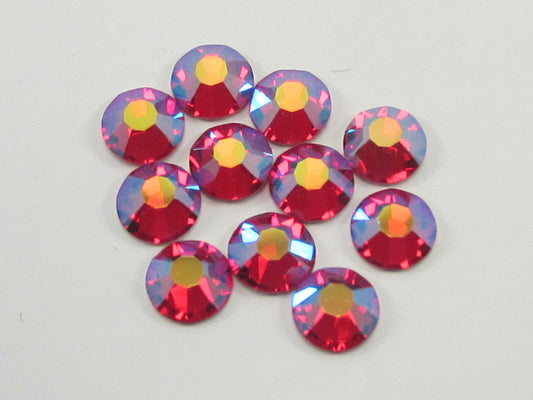 30ss LT. SIAM AB (maxima) FLAT BACK PRECIOSA Rhinestones 18pcs