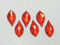 6 pcs. 14mm FLAME LT. SIAM FLAT BACK BRILLIANCE Rhinestones