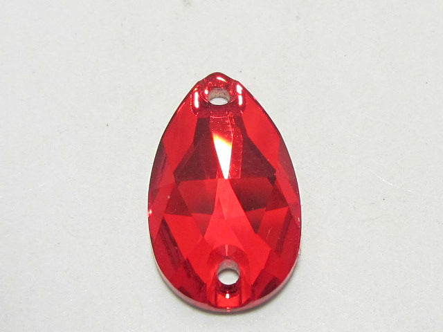 4 Pcs 18x10.5mm PEAR LIGHT SIAM SEW ON FLAT BACK STAR BRIGHT Rhinestones