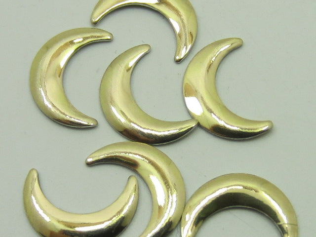 1gr 10X10mm GOLD CRESCENT NAILHEAD HOTFIX