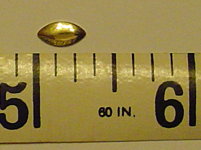 1gr 4X8mm GOLD OVAL NAILHEAD HOTFIX