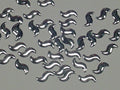 1gr 5X10mm SILVER SQUIGGLES NAILHEAD HOTFIX