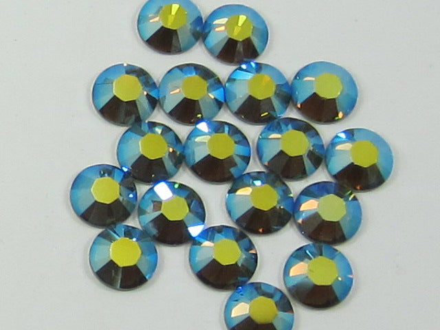 5ss OLIVINE AB FLAT BACK STAR BRIGHT Rhinestones 1gr.