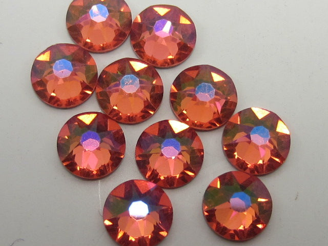 9ss PADPARADSCHA GLACIER BLUE FLAT BACK European Rhinestones 1gr