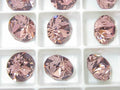 12pcs. 39ss ANTIQUE PINK FOILED POINTED BACK European Rhinestones