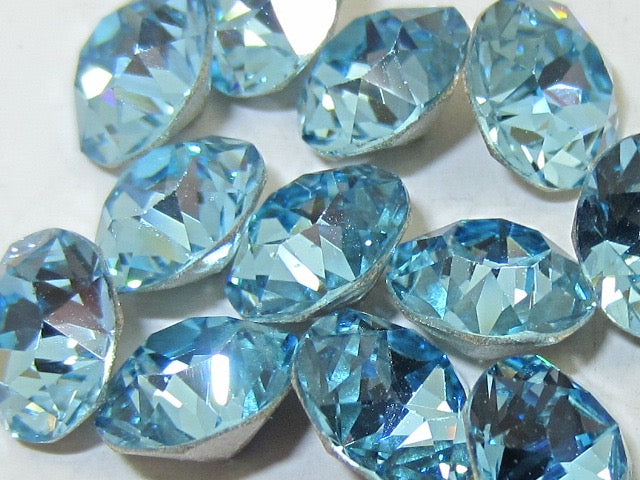 36pcs 29ss AQUAMARINE FOILED POINTED BACK European Rhinestones