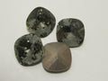 4pcs. 12mm SQUARE FANCY BLACK DIAMOND POINTED BACK STAR BRIGHT  Rhinestones
