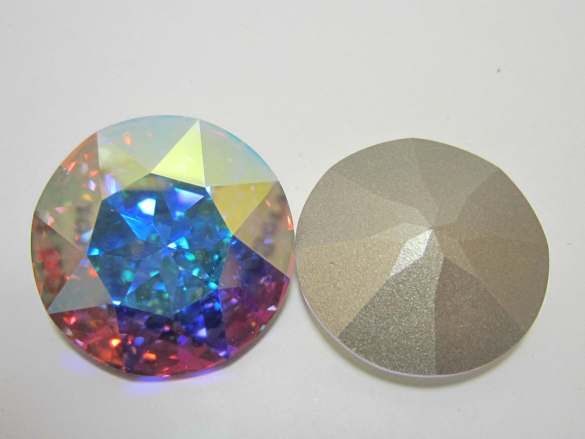 2pcs. 27mm CRYSTAL AB  POINTED BACK STAR BRIGHT Rhinestones