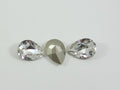 12pcs. 6x3.6mm CRYSTAL PEAR FOILED POINTED BACK STAR BRIGHT Rhinestones