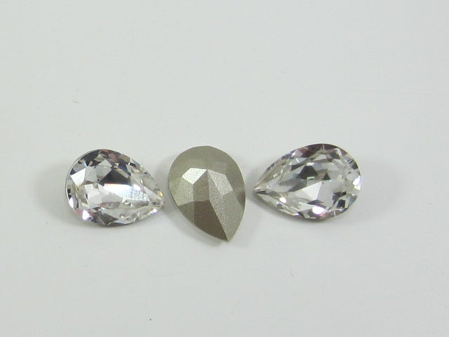 12pcs 6X4mm PEAR CRYSTAL FOILED POINTED BACK STAR BRIGHT Rhinestones