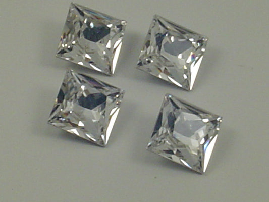 36pcs 2mm SQUARE CRYSTAL (maxima) FOILED POINTED BACK PRECIOSA Rhinestones