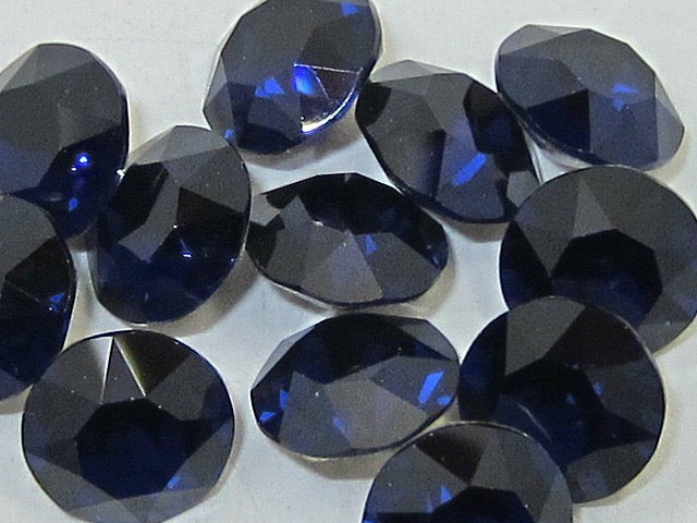 1gr 18pp DARK INDIGO FOILED POINTED BACK European Rhinestones