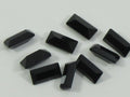 24pcs 3X2mm JET BAGUETTE UNFOILED POINTED BACK European Rhinestones