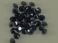 2pp JET HEMATITE POINTED BACK STAR BRIGHT Rhinestones 1gr.