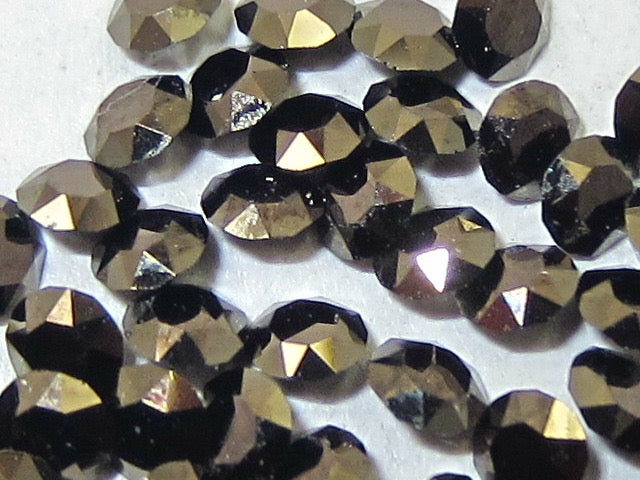 1gr 18pp JET NUT FOILED POINTED BACK European Rhinestones