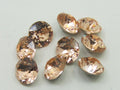 12pcs. 39ss LT. PEACH FOILED POINTED BACK European Rhinestones